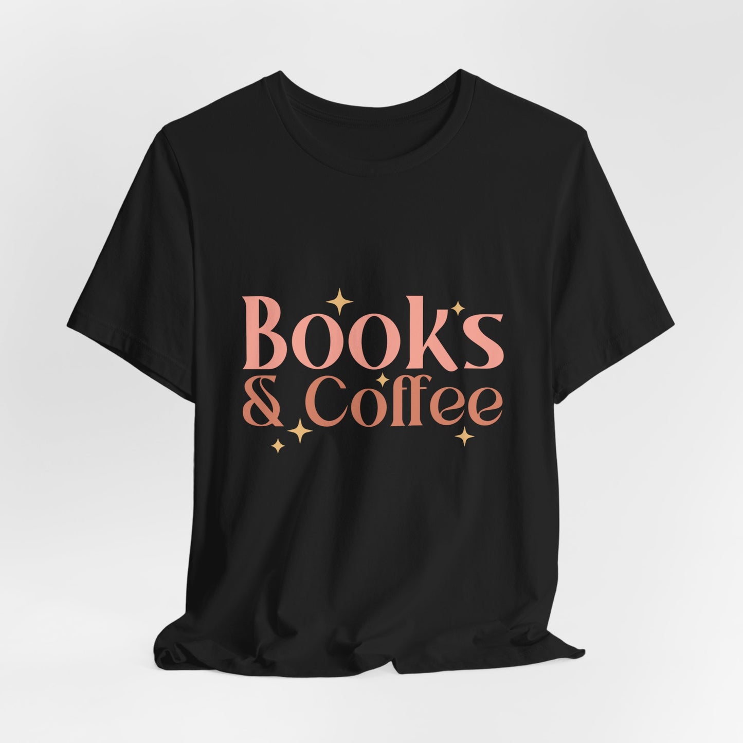 Books and Coffee Unisex Jersey Short Sleeve Tee