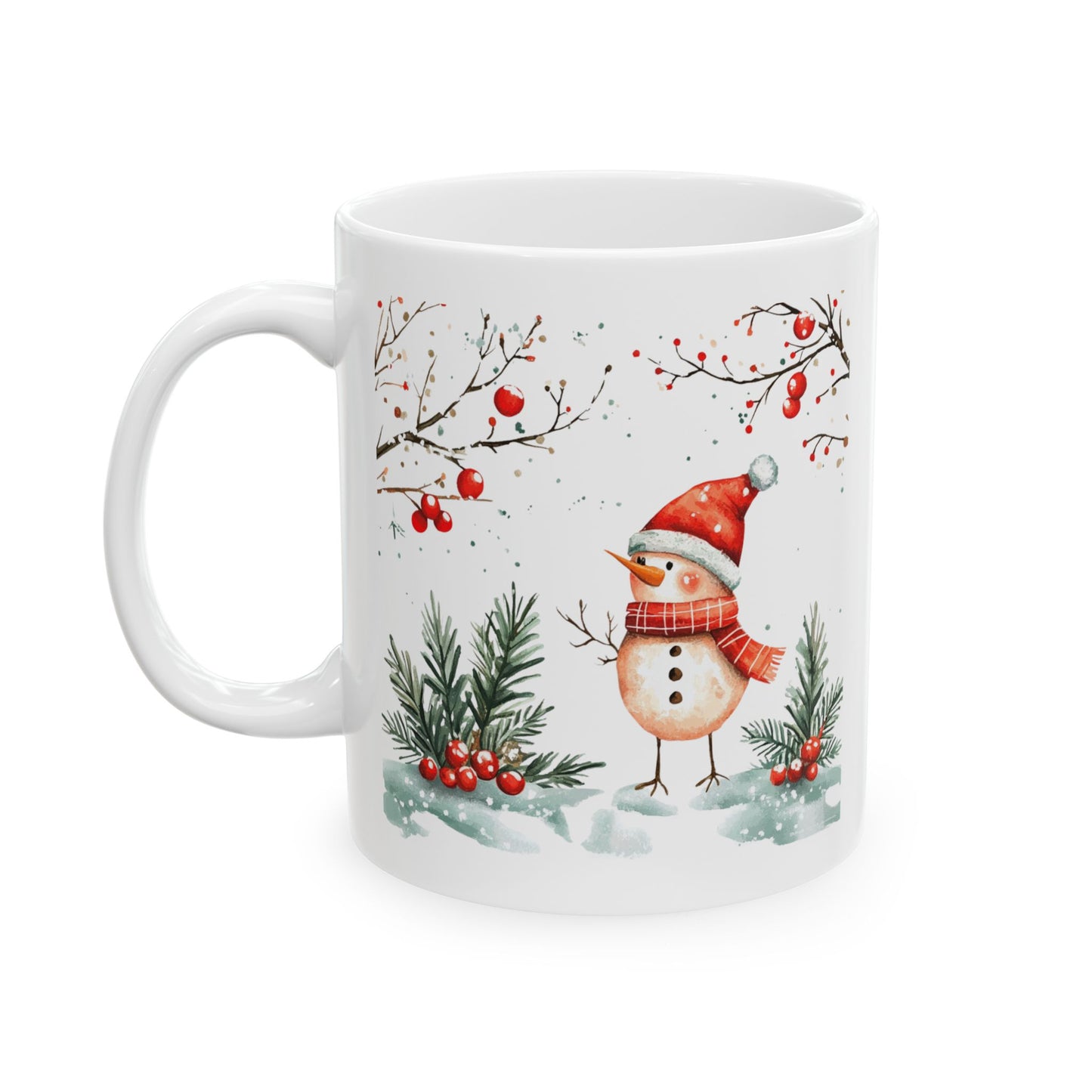 Snowbird Winter Scene Ceramic Mug