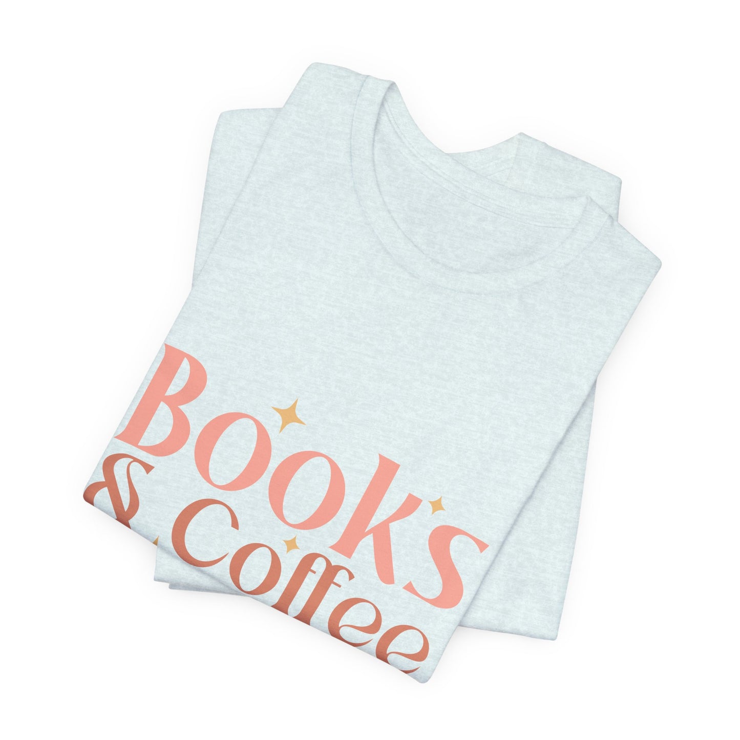 Books and Coffee Unisex Jersey Short Sleeve Tee