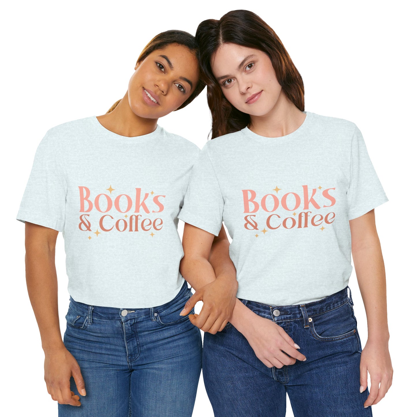 Books and Coffee Unisex Jersey Short Sleeve Tee