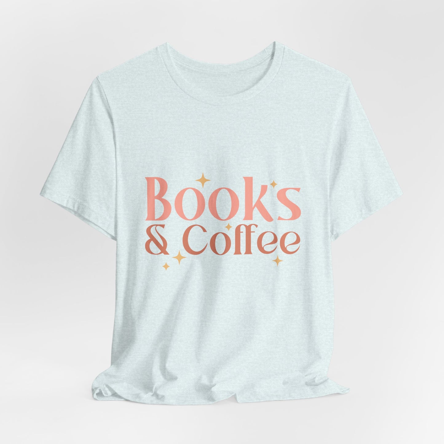 Books and Coffee Unisex Jersey Short Sleeve Tee