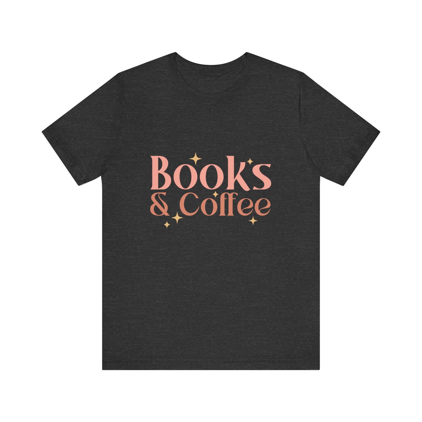 Books and Coffee Unisex Jersey Short Sleeve Tee