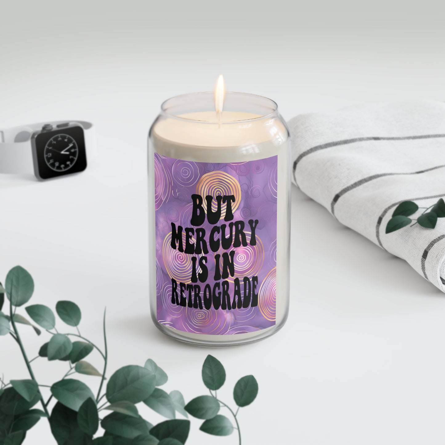 Mercury in Retrograde Candle