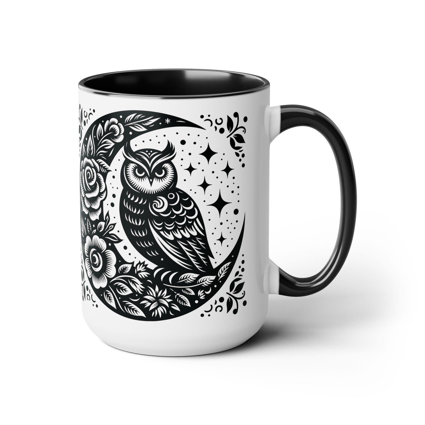 Black Two Tone Owl Mug