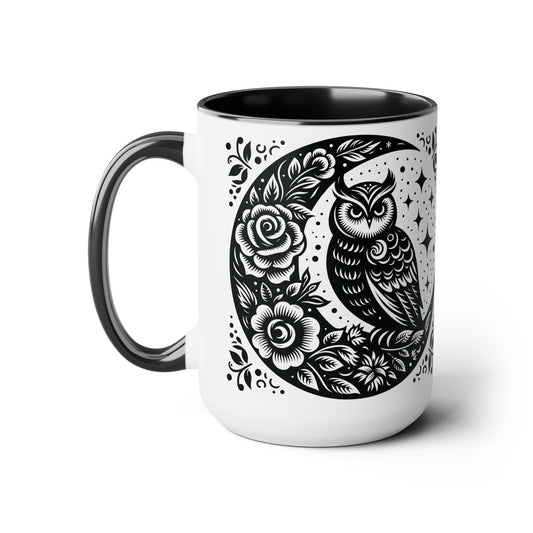 Black Two Tone Owl Mug