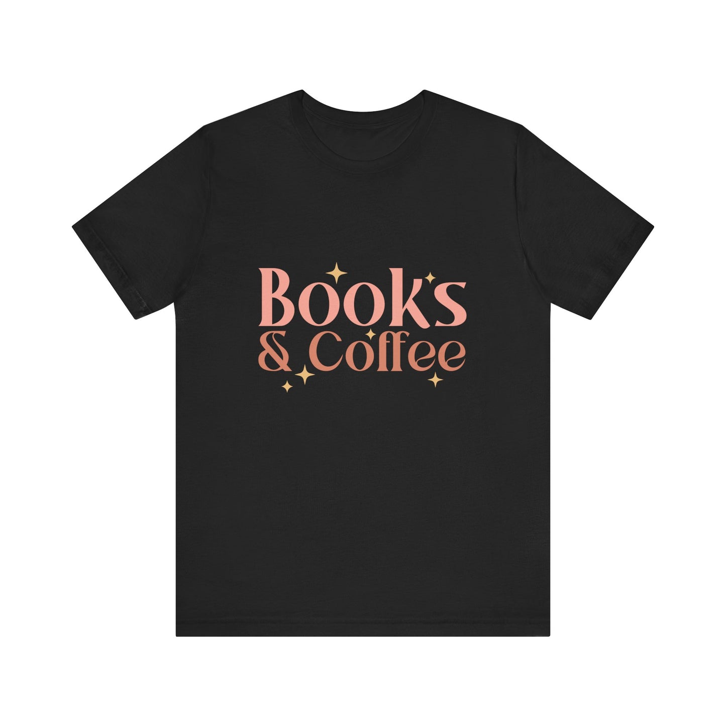 Books and Coffee Unisex Jersey Short Sleeve Tee