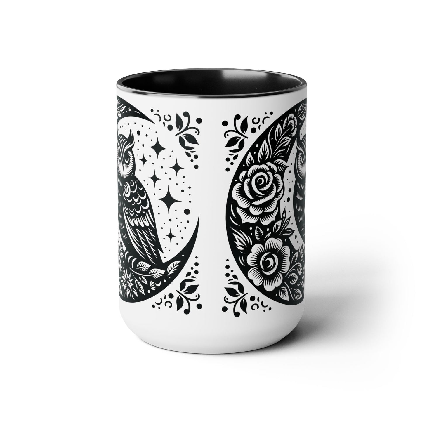 Black Two Tone Owl Mug