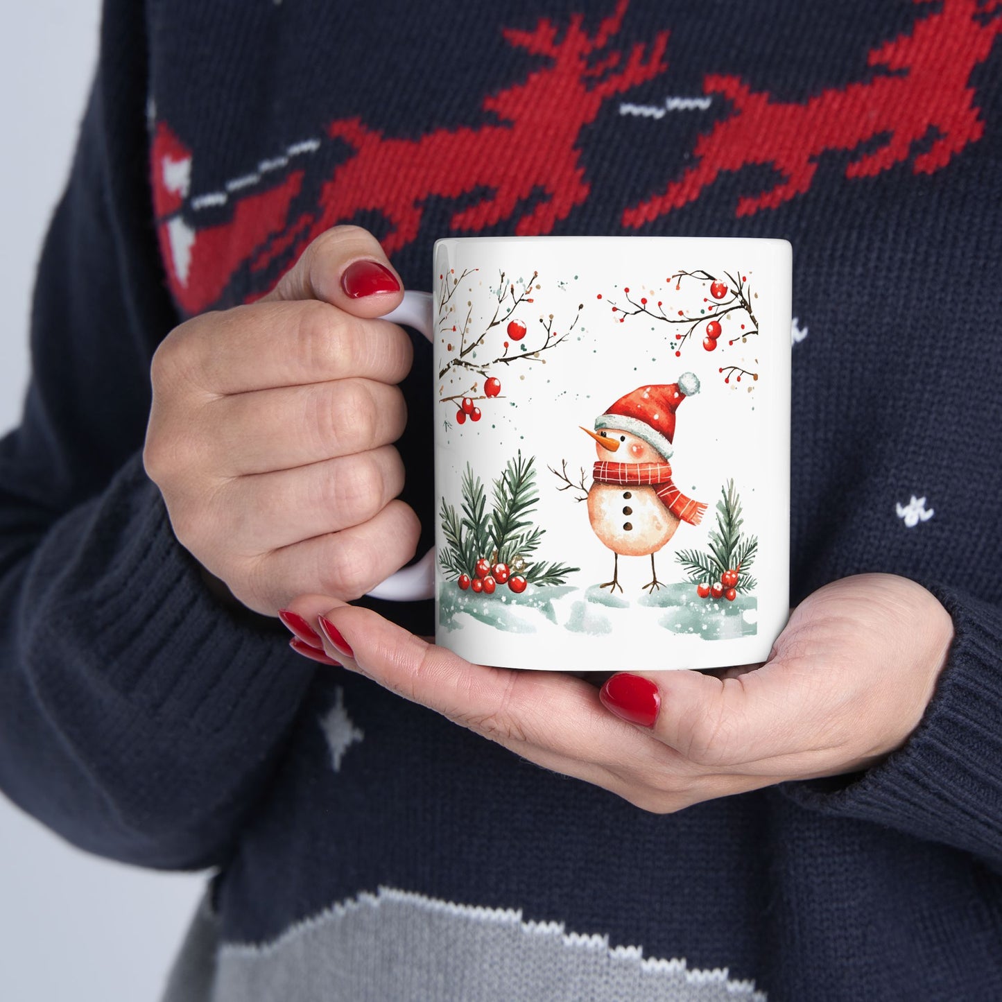 Snowbird Winter Scene Ceramic Mug