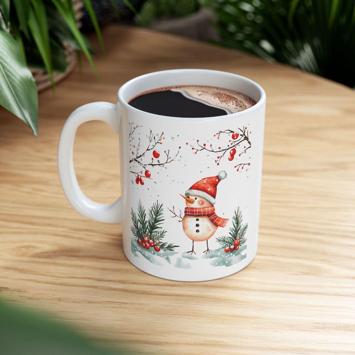 Snowbird Winter Scene Ceramic Mug