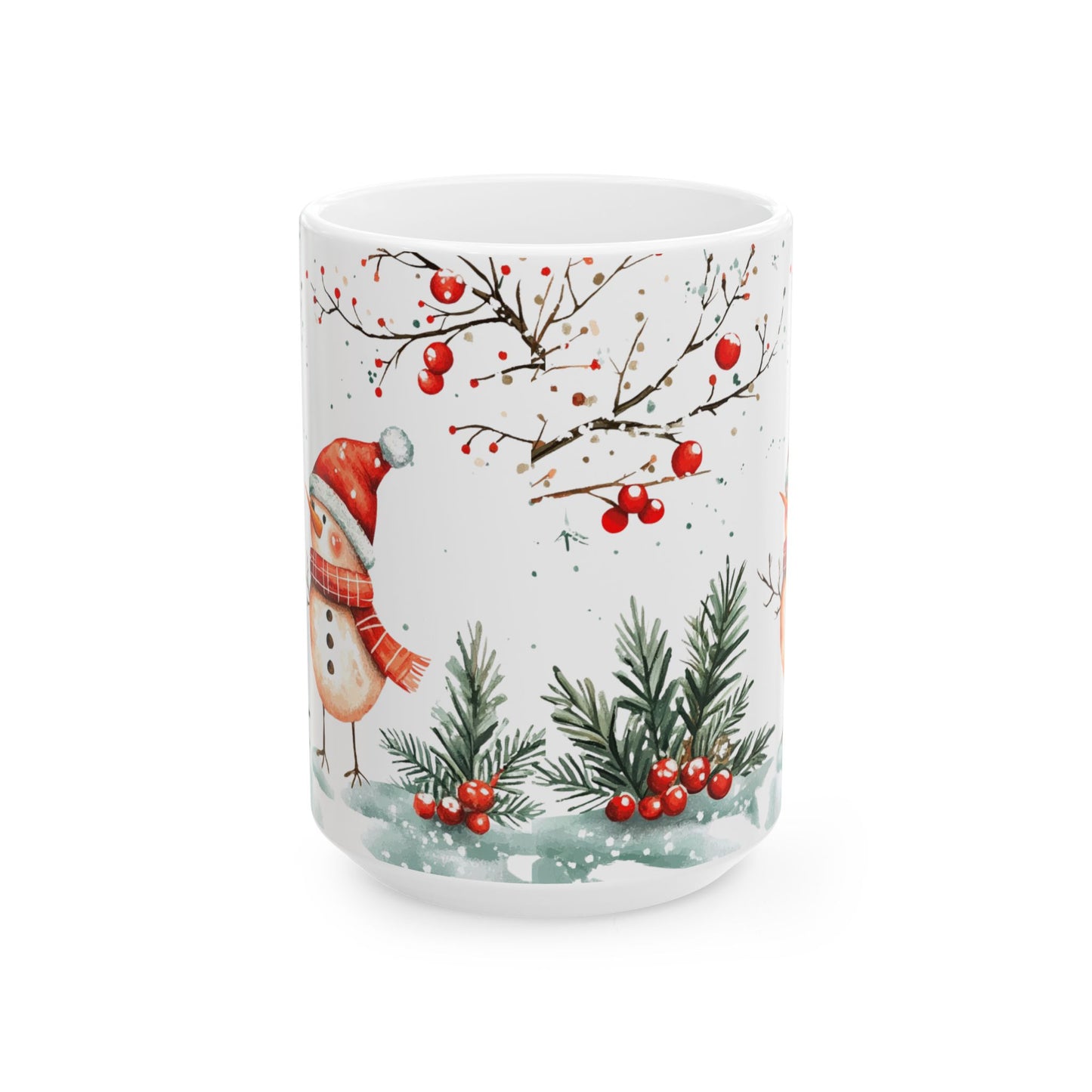 Snowbird Winter Scene Ceramic Mug