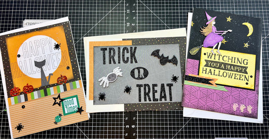 3 Halloween Greeting Cards 5x7