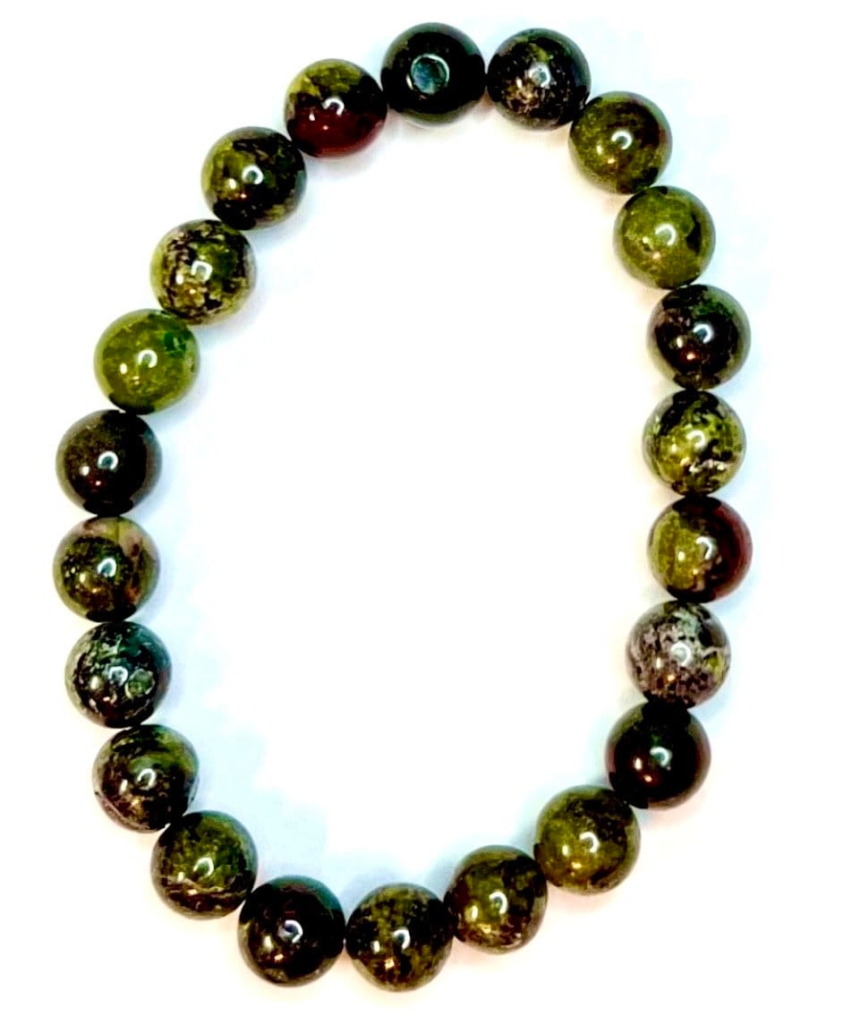 Dragon Blood Jasper Beaded Stretch Bracelet