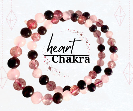 6mm Heart Chakra Gemstone Stretch Bracelet