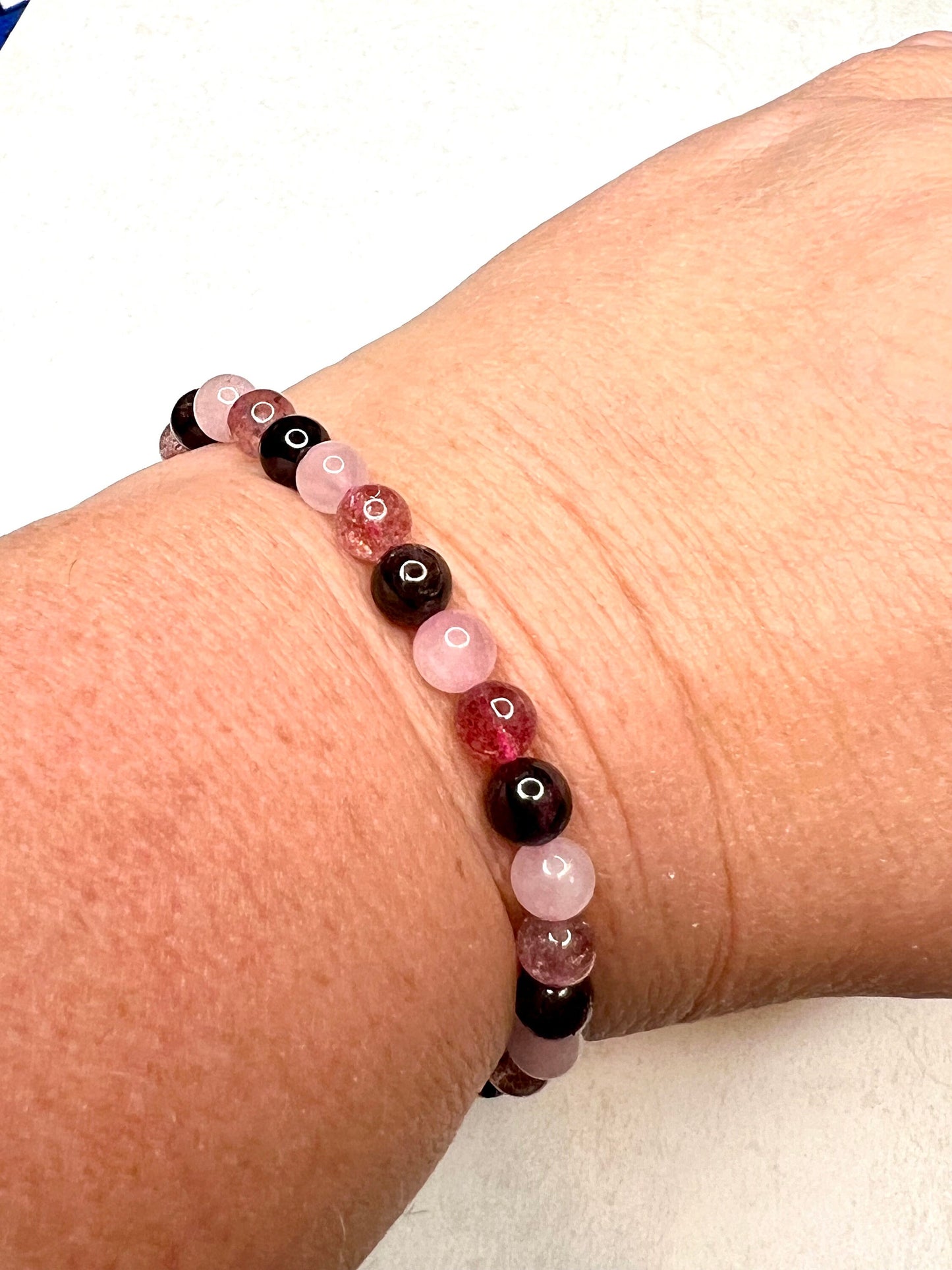 6mm Heart Chakra Gemstone Stretch Bracelet