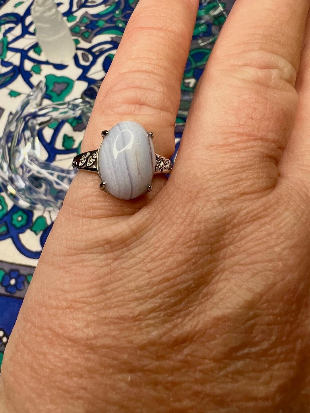 Blue Lace Agate Ring